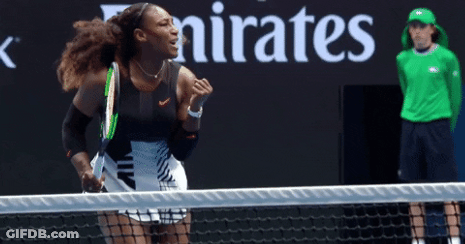Australian Open Serena Williams Slow Motion Turn GIF