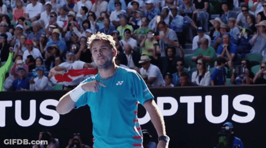 Australian Open Stan Wawrinka Fist Pump GIF
