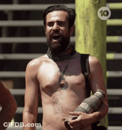 Australian Survivor Clutching Pearls GIF