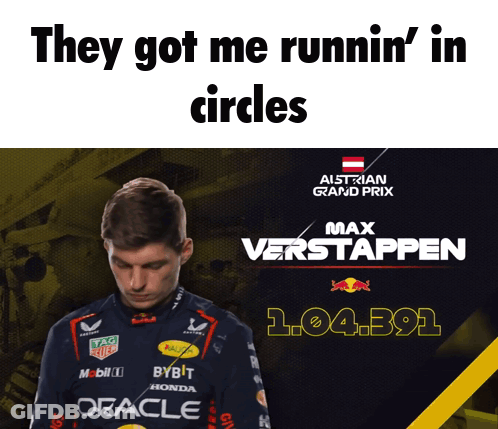 Austrian Grand Prix Poster With Man In Racing Suit GIF