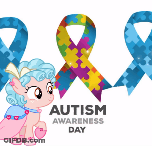 Autism Awareness Poster With Pony GIF