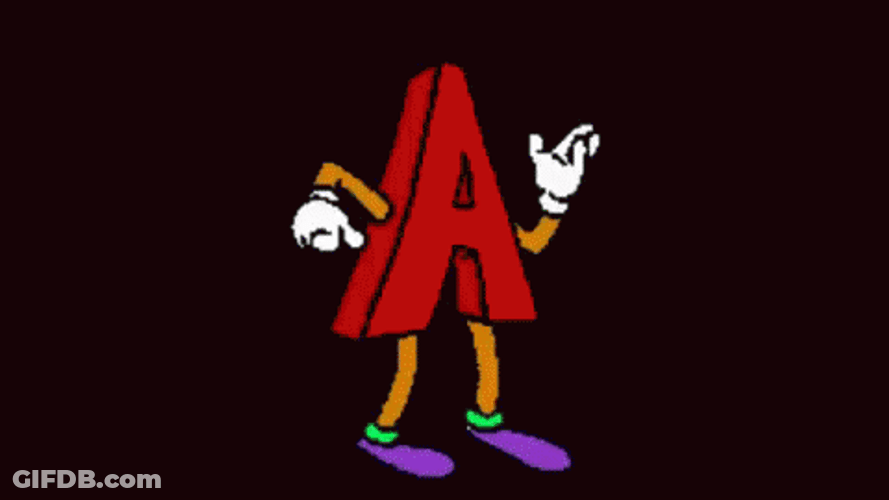 Autism Word Text Dancing Alphabet GIF