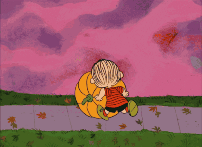 Autumn Pumpkin Charlie Brown GIF
