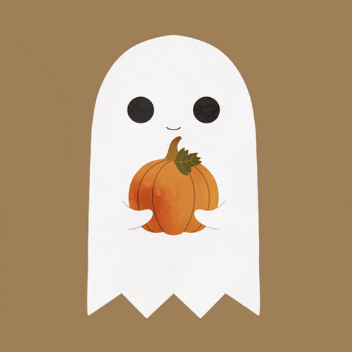 Autumn Pumpkin Ghost GIF
