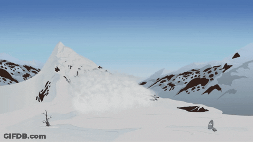 Avalanche Falling GIF