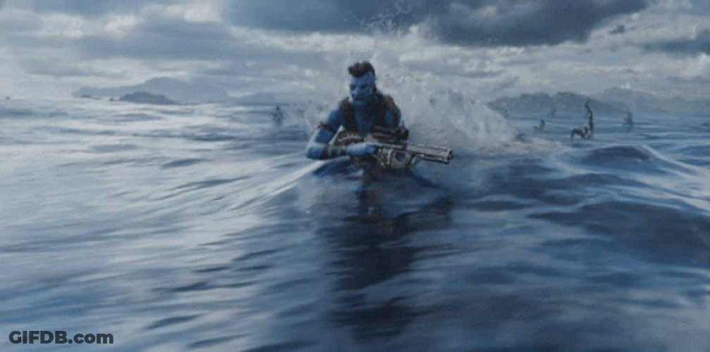 Avatar 2 Riding Some Creature GIF