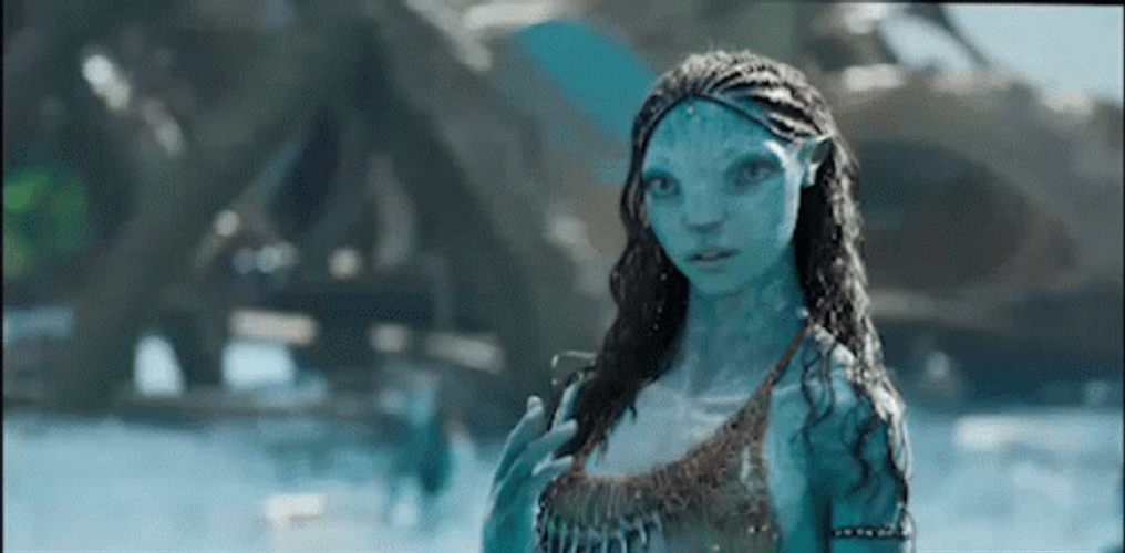 Avatar 2 Tsireya Flip Hair GIF