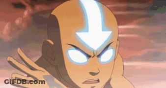 Avatar Aang From Avatar The Last Airbender Has Glowing Eyes GIF