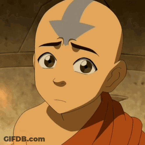 Avatar Aang From Avatar The Last Airbender Looks Sad GIF