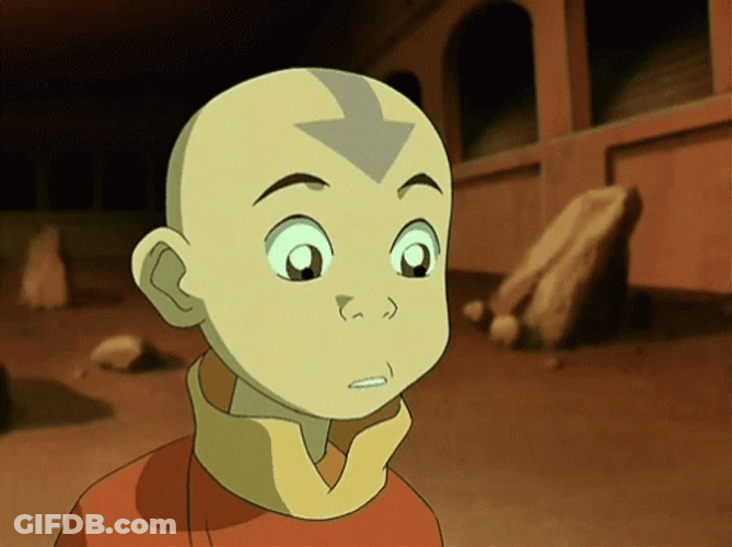 Avatar Aang Shocked Reaction GIF