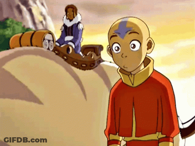 Avatar Aang Smile And Confused Reaction GIF