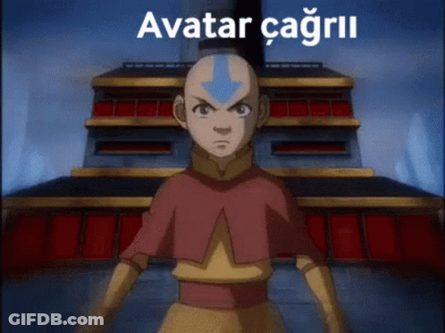 Avatar Aang Standing In Front Of Building GIF