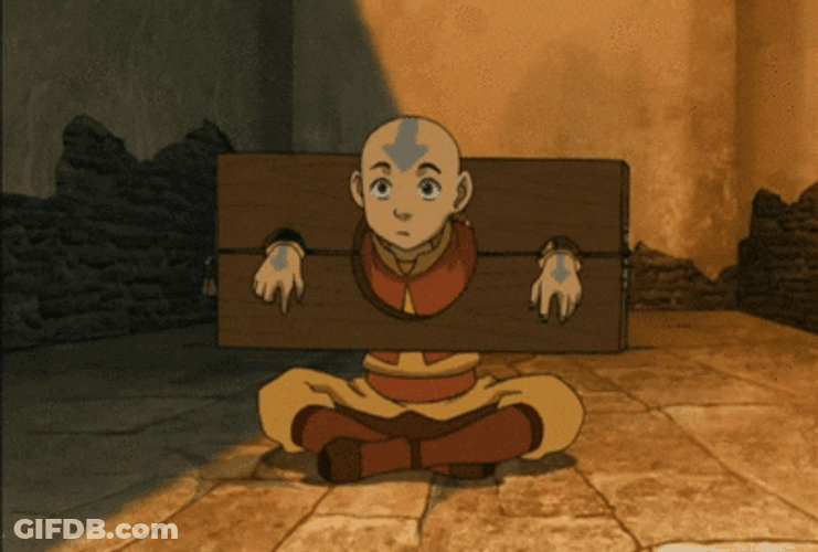 Avatar Aang Talking In A Wooden Panel GIF
