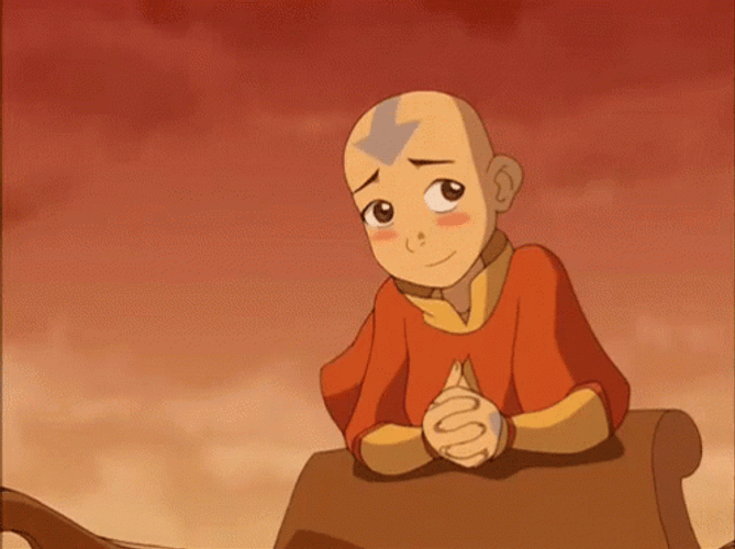 Avatar Aang Twiddling Thumbs GIF