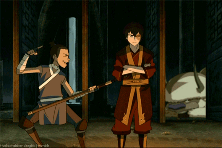 Avatar Funny Sokka Poke Zuko GIF