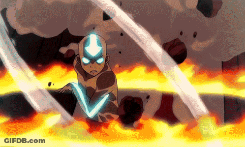 Avatar Last Airbender Character Surrounded By Flames GIF