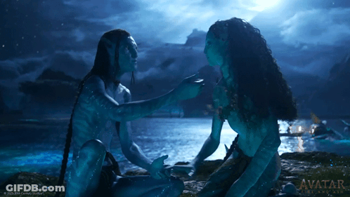 Avatar Man And Woman Touching Hands GIF