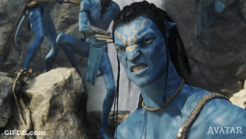 Avatar Man With Blue Face GIF