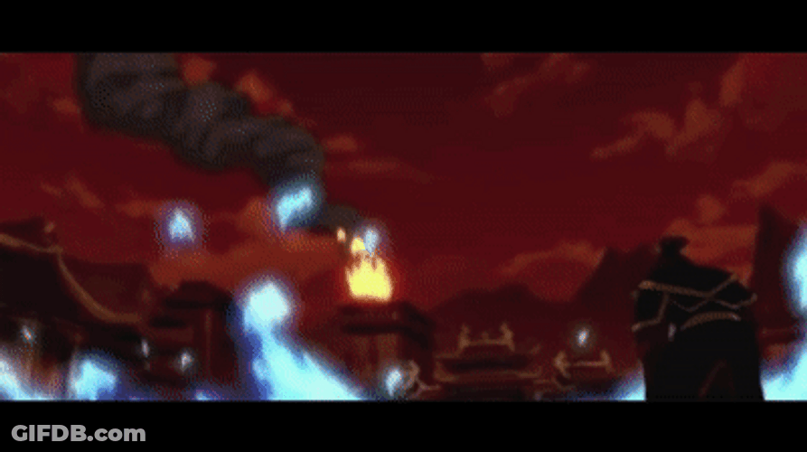 Avatar Powerful Zuko Defeating Princess Azula GIF