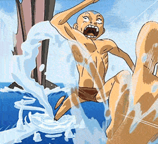 Avatar The Last Airbender Aang Running On Water Chased GIF