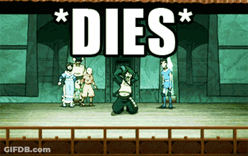 Avatar The Last Airbender Dies Play Act Meme GIF