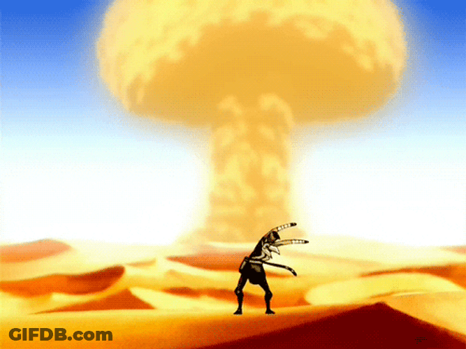 Avatar The Last Airbender Sokka Waving Body In Desert GIF