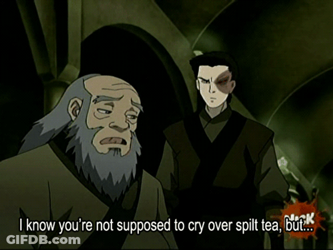Avatar Zuko's Uncle Crying Over Tea GIF