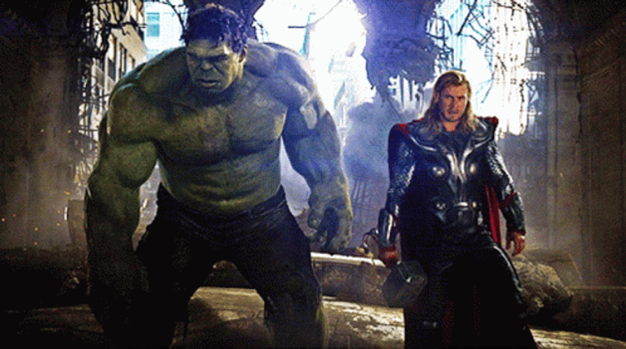 Avengers Angry Hulk Punch GIF