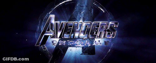 Avengers Endgame Movie Poster Purple Background GIF