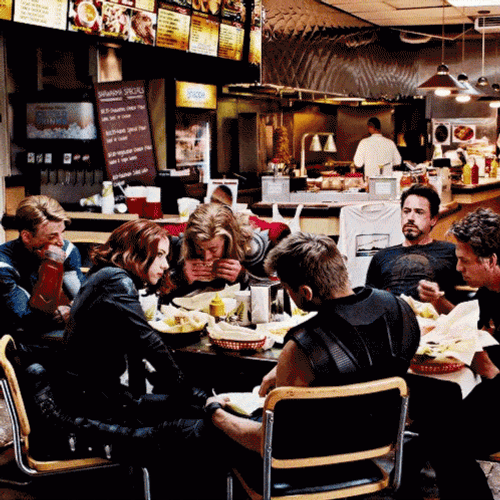 Avengers Fast Food Eating GIF