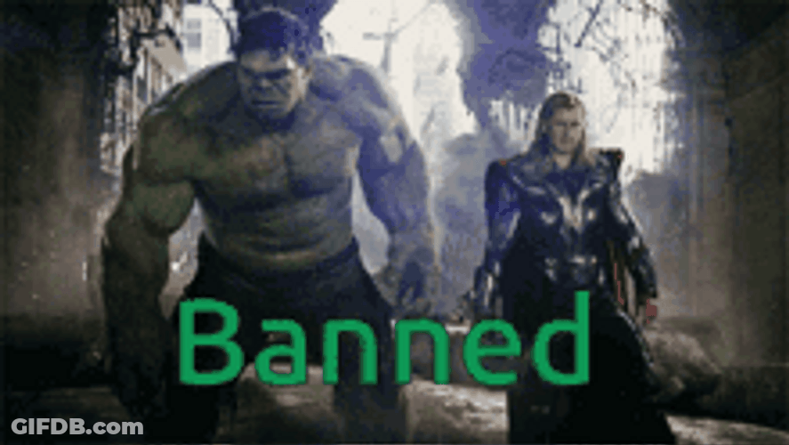 Avengers Hulk Punching Thor Banned Meme GIF