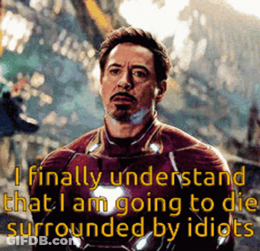 Avengers Im Surrounded By Idiots GIF