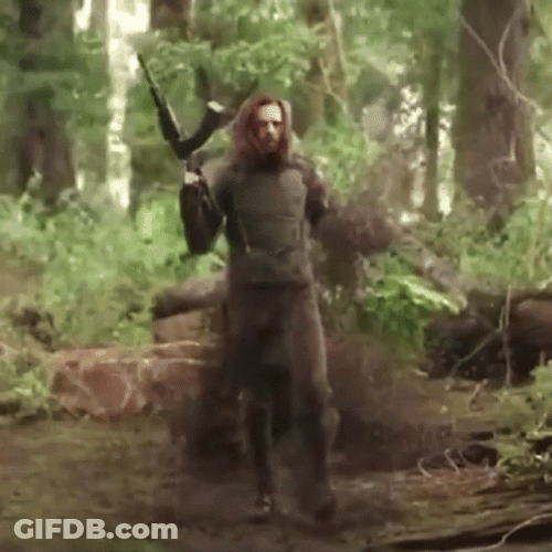 Avengers Infinity War Bucky Disintegrate GIF