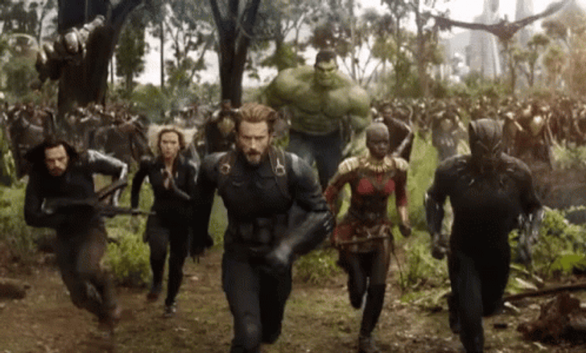 Avengers Infinity War Fighting Scene GIF