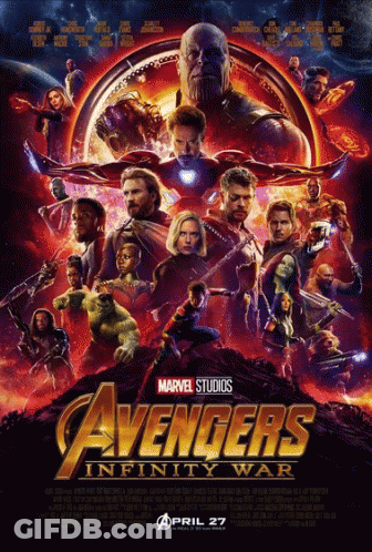 Avengers Infinity War Poster With Heroes GIF