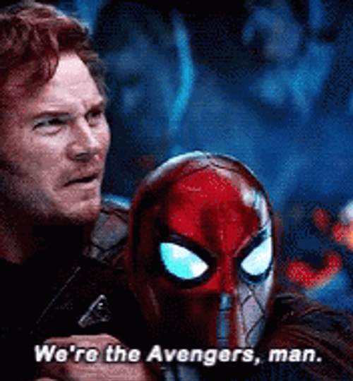 Avengers Spiderman And Star-Lord GIF