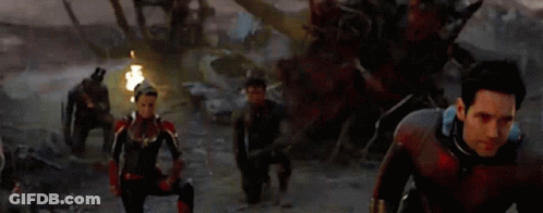 Avengers Standing In A Field Movie Scene GIF