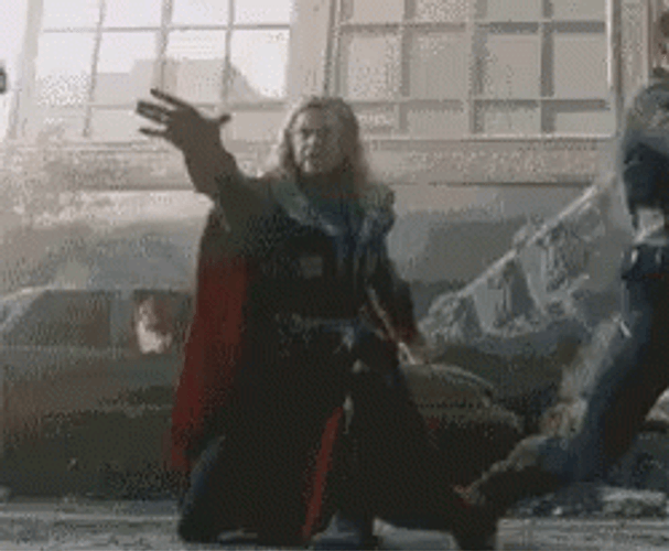 Avengers Thor Funny Playing GIF