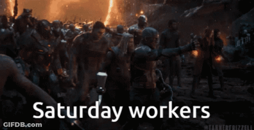 Avengers Working Saturday GIF