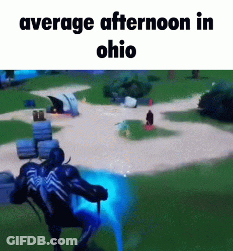 Average Afternoon In Ohio Is Shown On A Video Game Screen GIF