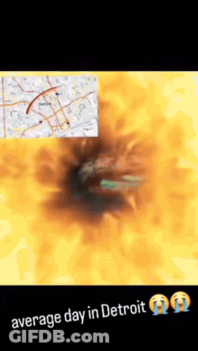 Average Day In Detroit With Map GIF