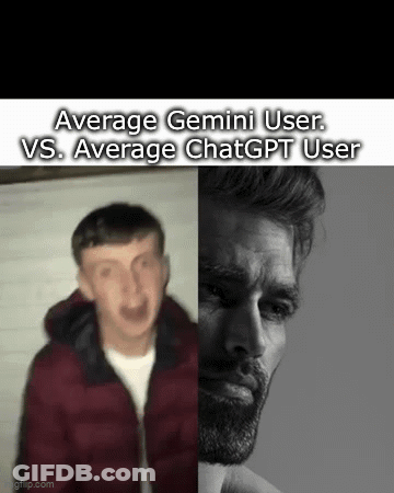 Average Gemini User Vs Average ChatGPT User GIF