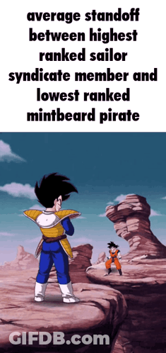 Average Standoff Between Highest Ranked Sailor Syndicate Member And Lowest Ranked Mintbeard Pirate GIF