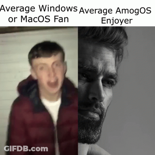 Average Windows Average Amogos MacOS Fan Average Enjoyer GIF