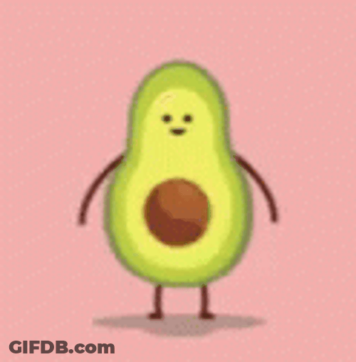 Avocado Fruit Animated Ball Dance GIF