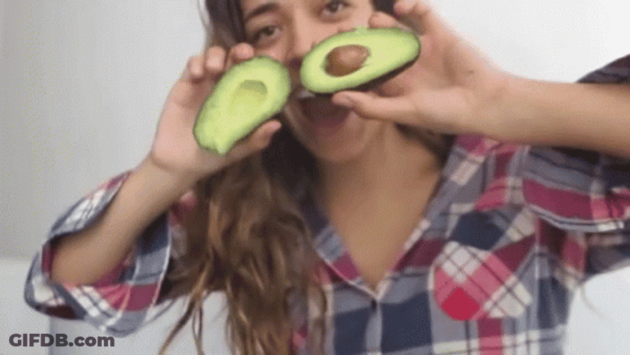 Avocado Fruit Split Half Luisa Moraleida GIF