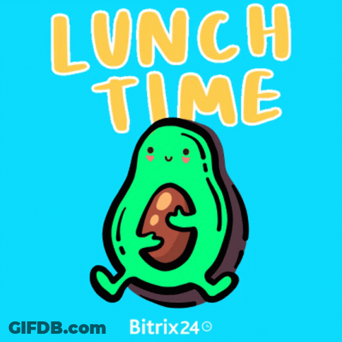Avocado Saying Lunch Time GIF