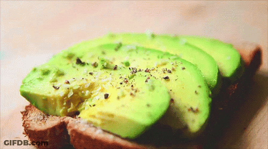 Avocado Toast Healthy Snack GIF