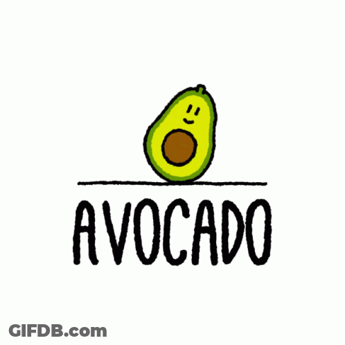 Avocado With Word Avocado GIF