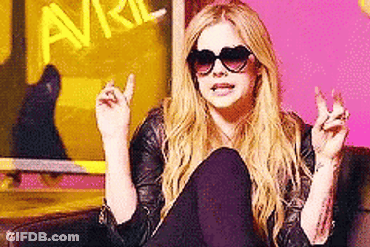 Avril Lavigne Air Quotes GIF